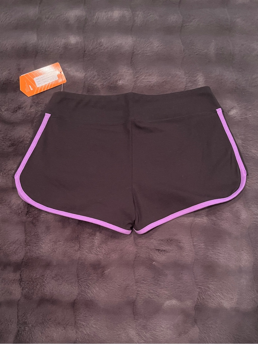 AVIA Active Shorts - Moisture Wicking - Black with Purple Trim - Small (S) - Picture 5 of 5